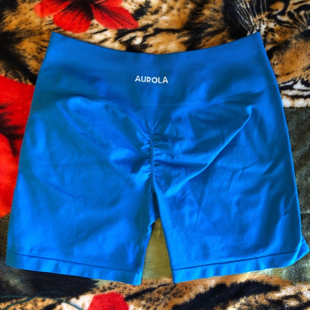 Aurora Blue Scrunch Shorts